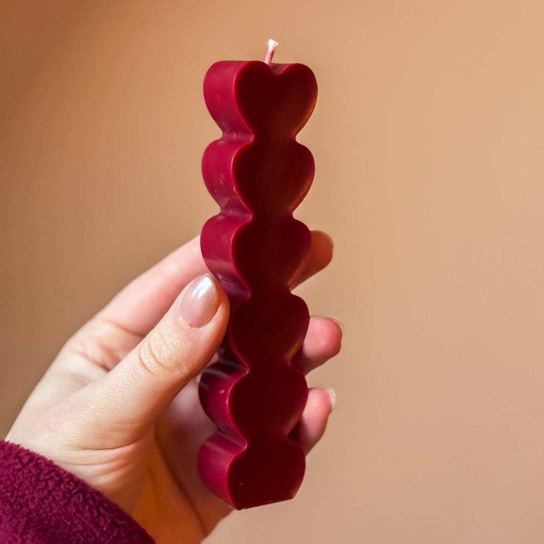 Small heart candle